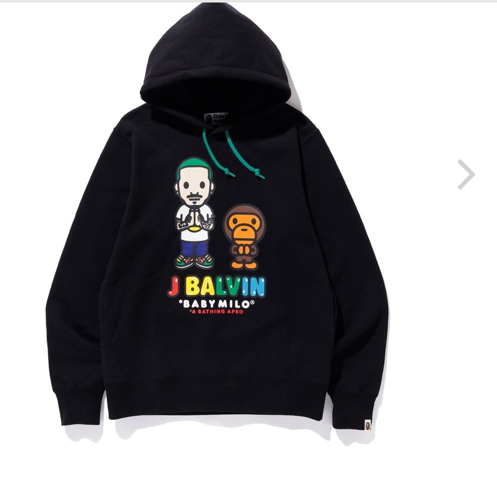 Jbalvin X Bape babymilo hoodie